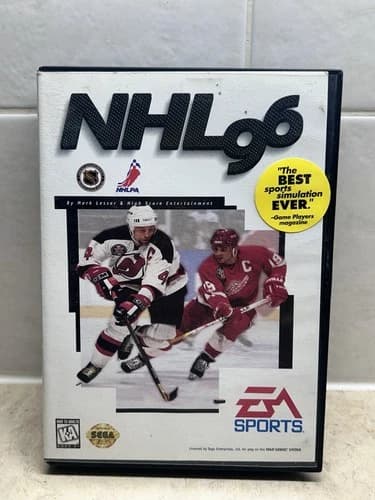 NHL 96 Sega Genesis game with box and manual