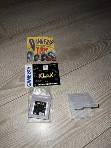 Nintendo Game Boy Klax Game with Manual No Box With Nintendo Power Only