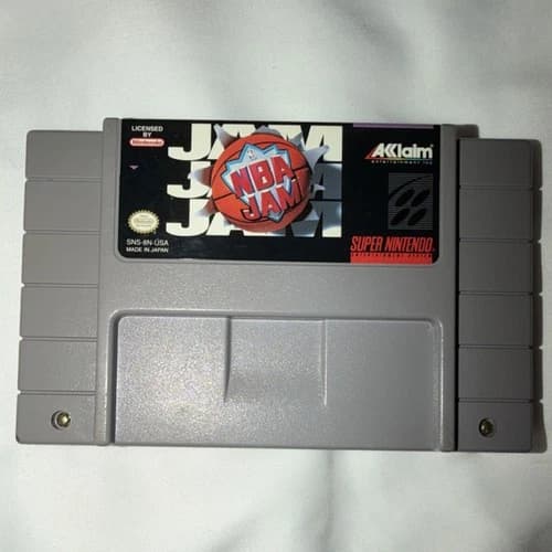 NBA Jam SNES Game Cartridge. Very clean.