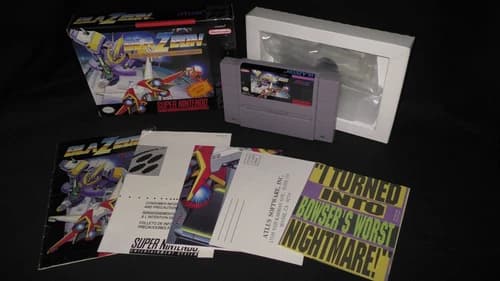 Blazeon Bio-Cyborg Challenge 100% Complete SNES Super Nintendo CIB