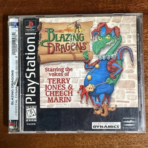 Blazing Dragons (Sony PlayStation 1 PS1, 1996) Complete VG Tested Game Rare