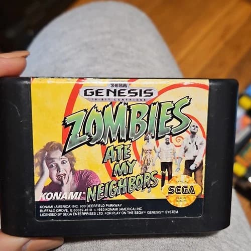 Konami Zombies Ate My Neighbors Sega Genesis Game Cartridge 1993