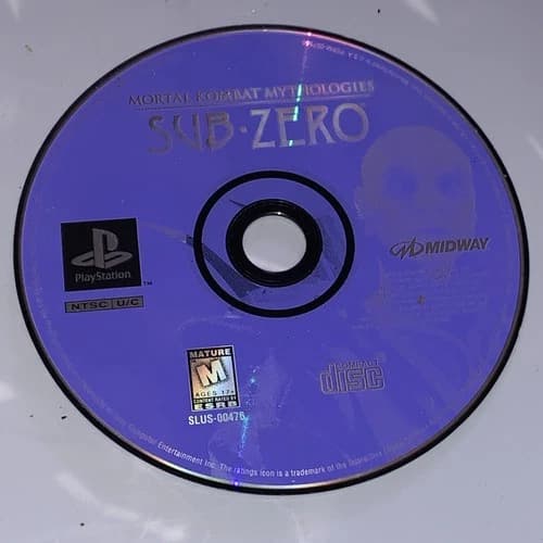 Mortal Kombat Mythologies Sub Zero PlayStation 1 PS1 Disc Only Loose Disc Tested