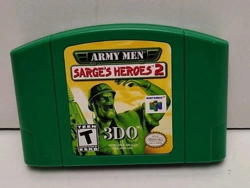 Army Men: Sarge's Heroes 2 (Nintendo 64, 2000) N64 Authentic Tested EXCELLENT