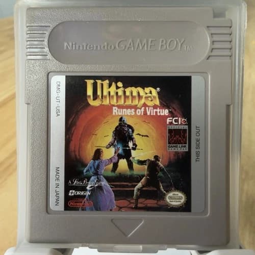 Ultima: Runes of Virtue II (Nintendo Game Boy 1993) Authentic - Tested/ Working