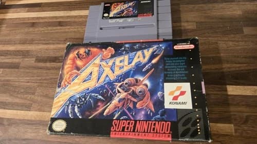 Axelay Super Nintendo Entertainment System SNES CIB game box manual