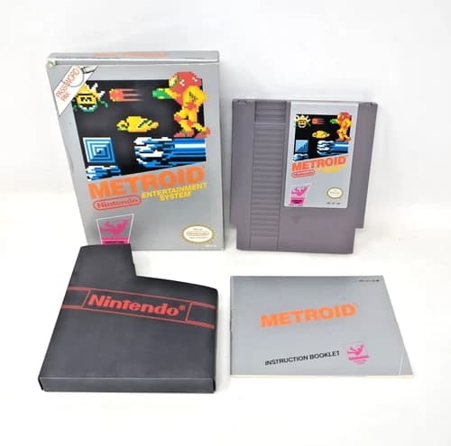 Metroid Silver (Nintendo NES) Complete in Box CIB with manual fast shipping