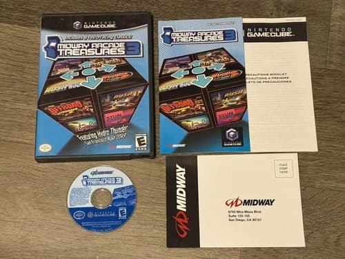 Midway Arcade Treasures 3 Nintendo Gamecube Complete CIB Authentic Very Good