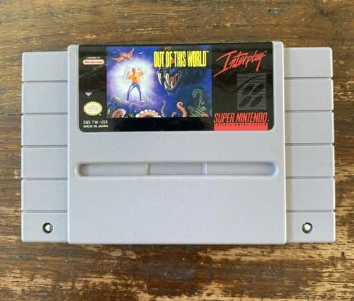 Out of this World SNES Super Nintendo Cartridge Authentic