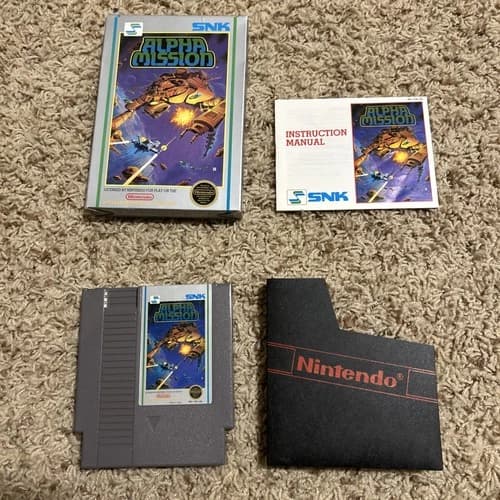 SNK Alpha Mission (NES, Nintendo Entertainment System, 1987) CIB w/Manual Tested