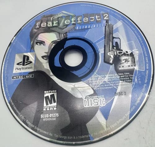 Fear Effect 2: Retro Helix DISC 2 Sony Playstation 1 PS1 PSX Disc Only Tested