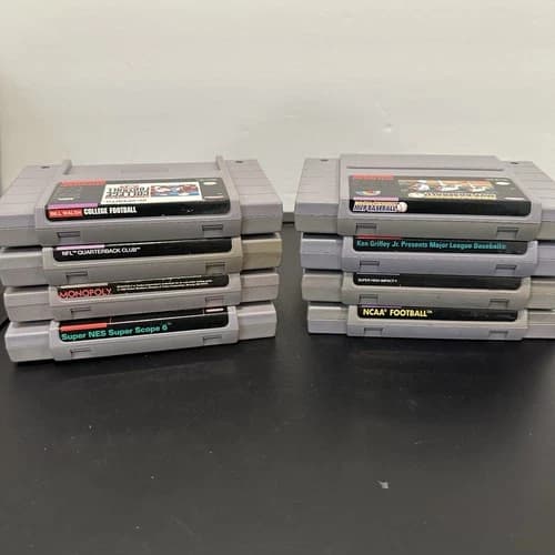 Super Nintendo SNES Games Tested Monopoly Ken Griffey NFL Super Scope 6 Football