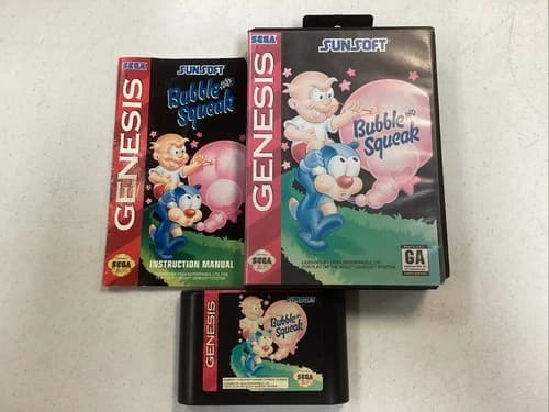 Bubble and Squeak (Sega Genesis, 1994) CIB Manual Tested