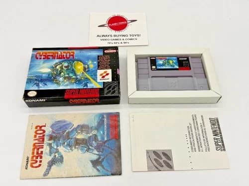 Cybernator Super Nintendo SNES Complete CIB Video Game Works