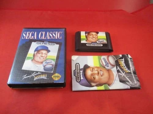 Tommy Lasorda Baseball (Sega Genesis) COMPLETE w/ Box manual game WORKS!