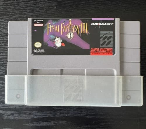 Final Fantasy III Authentic and Tested (Super Nintendo SNES, 1994) Cart Only