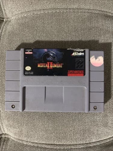 MORTAL KOMBAT 2 II (SUPER NINTENDO SNES) VIDEO GAME CARTRIDGE TESTED & WORKING