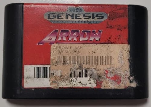 Arrow Flash For Sega Genesis Cartridge Only 1990 Renovation Tested Working!