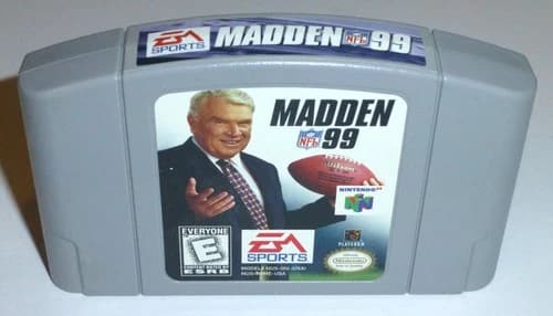 MADDEN '99 - Nintendo 64 N64 Game, Tested/Working, John Madden NFL Football