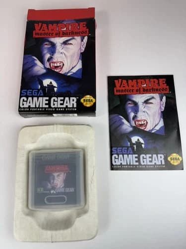 Vampire: Master of Darkness (Sega Game Gear, 1993) Cib Game And Manual