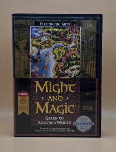 Might and Magic: Gates to Another World (Sega Genesis) CIB, Tested & Working