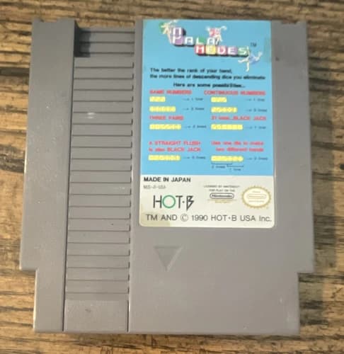 HOT-B Palamedes for Nintendo NES NTSC-U/C Video Game Cartridge Only (1990)