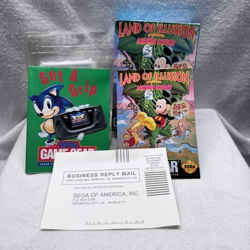Land of Illusion Starring Mickey Mouse Sega Game Gear Good Used Condition Game