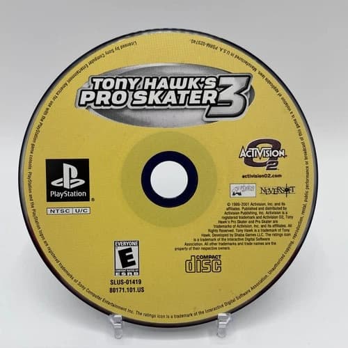 Tony Hawk's Pro Skater 3 PS1 PlayStation 1 Disc Only Black Label