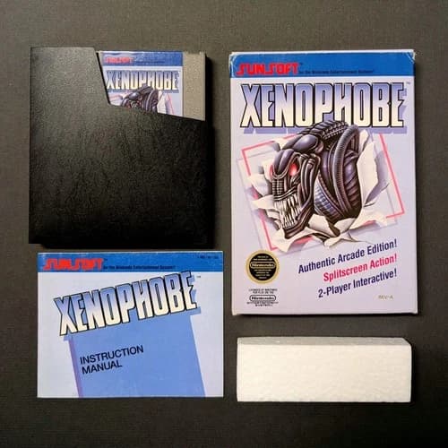 XENOPHOBE (Nintendo NES) Complete in Box CIB Sunsoft - Cleaned/Tested