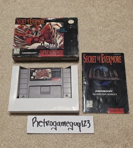 Secret of Evermore (Super Nintendo Entertainment System, 1995) Complete RARE