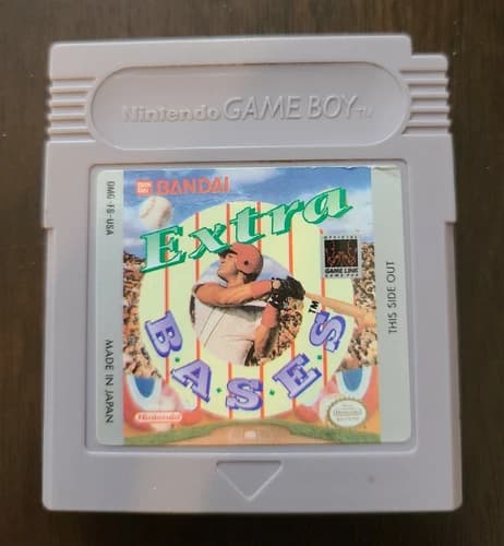 Vintage 1991 Nintendo Game Boy Extra Bases Cartridge Tested Original Owner
