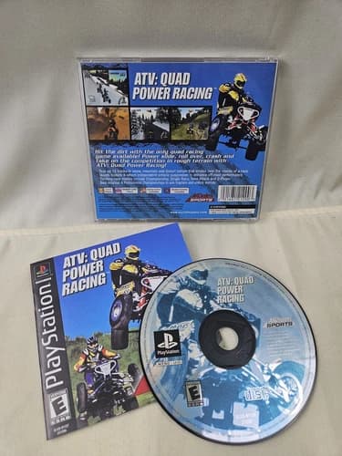 ATV Quad Power Racing -Sony PlayStation 1 PS1- CIB Complete Tested Video Game