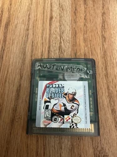 Gameboy Color NHL Blades of Steel 2000 GBC Nintendo Tested Needs New Battery.