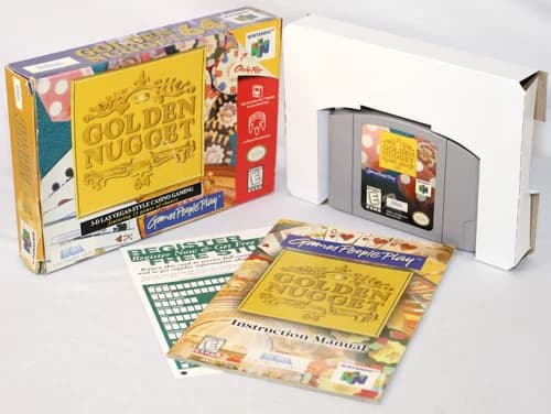 Golden Nugget 64 N64 Nintendo 64 Complete CIB! Good Condition w/ Reg Card! Nice!
