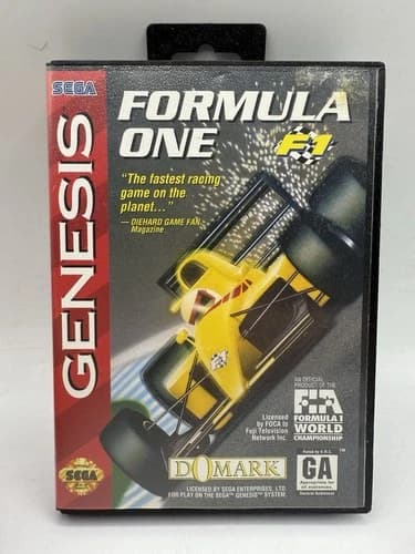 Formula One F1 - Sega Genesis, 1993 - Complete In Box, Authentic, Tested & Works