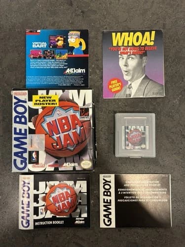 NBA Jam Nintendo Game Boy Game Complete w/ Box, Manuals, and Inserts