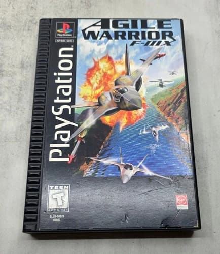Agile Warrior F-111X for Sony PlayStation 1 PS1 Long Box Complete Great Shape