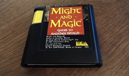 Sega Genesis Might and Magic Gatest To Another World Cartridge Only Tested