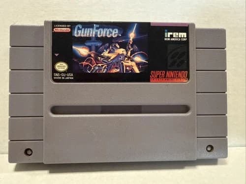 SNES GunForce Gun Force - Cartridge Tested Authentic 1991