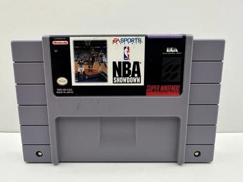 NBA Showdown Super Nintendo SNES Cartridge 1991 Cleaned & Tested