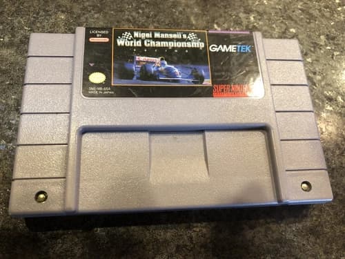 NIGEL MANSELL'S WORLD CHAMPIONSHIP SNES SUPER NINTENDO GAME ORIGINAL NES HQ
