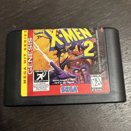 X-Men 2 Clone Wars, Sega Genesis - Marvel Comics Mega Hit Series Cartridge