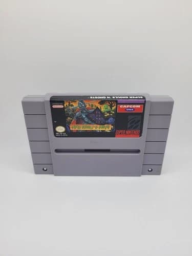 Super Ghouls 'n Ghosts (Nintendo SNES, 1991) Super Nintendo - Authentic - Tested