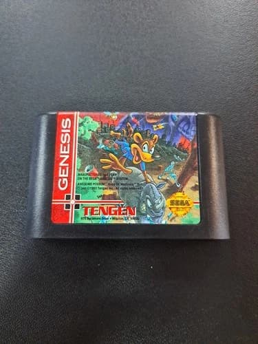 Awesome Possum Kicks Dr. Machino's Butt (Sega Genesis, 1994) Tested & Working