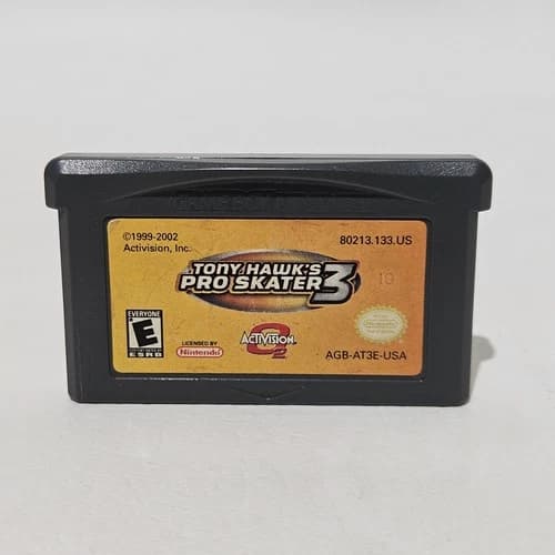 Tony Hawk's Pro Skater 3 (Nintendo Game Boy Advance, 2002) GBA Tested