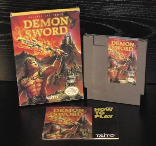 Demon Sword CIB NES Nintendo Video Game Cart Manual Box Cartridge Complete