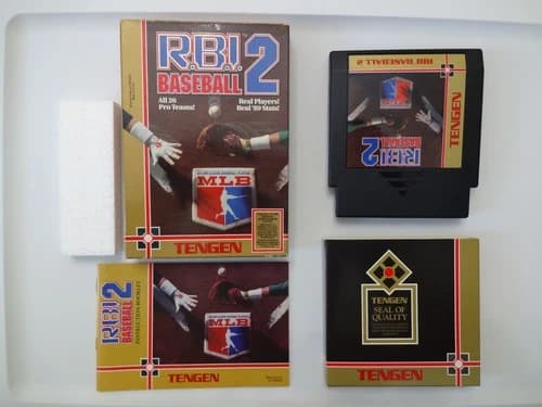 RBI Baseball 2 Complete in Box with Manual Nintendo NES CIB Tengen