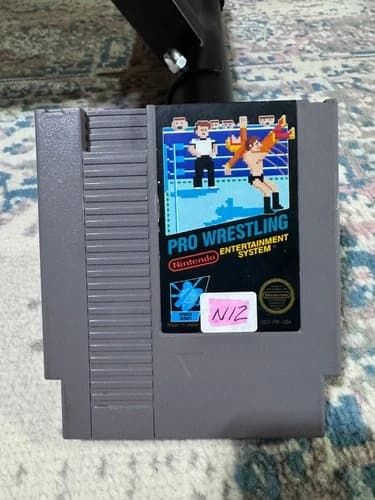 PRO WRESTLING - Nintendo NES Game, (Authentic) Tested & Working