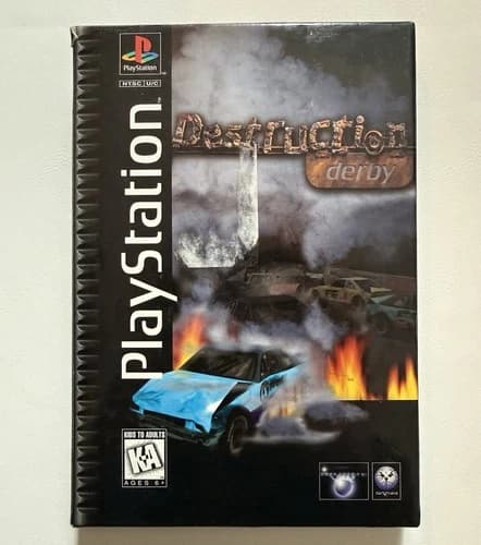Destruction Derby (Sony PlayStation 1, 1995) Long Box Complete CIB PS1
