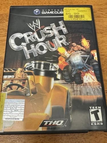 THQ WWE Crush Hour Racing Fighting Nintendo GameCube Multiplayer Vehicular